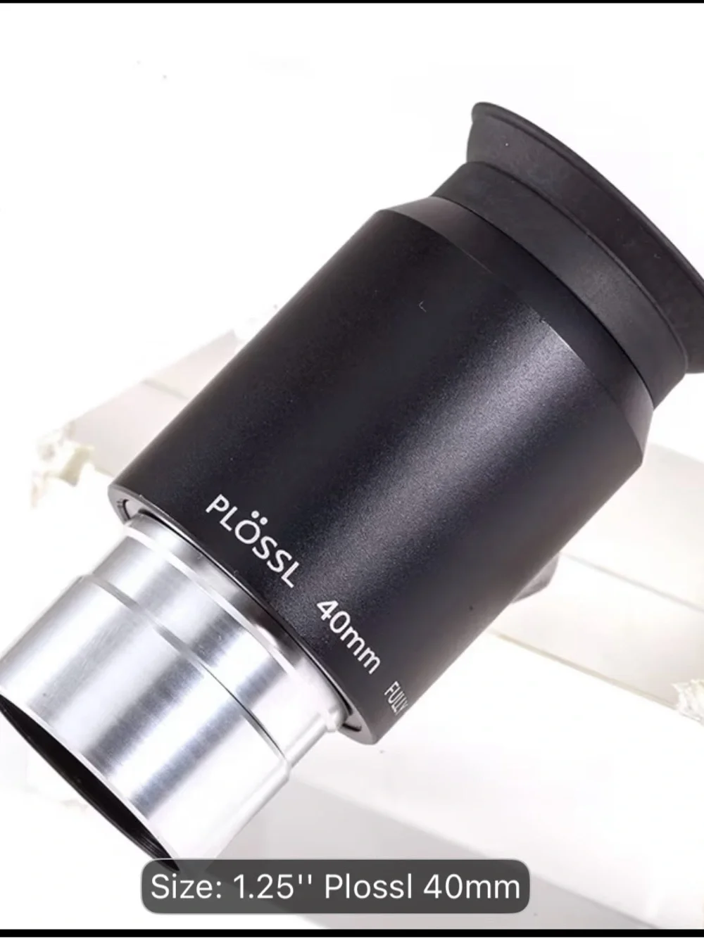 40mm Plossl Telescope Fully Coated Eyepiece – Black Silver